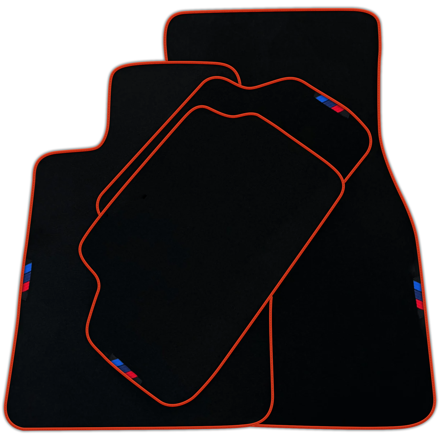 Black Mats For BMW Gran Tourer F46 (2015-2022) 5 Seats | Orange Trim | Various Trim Colors