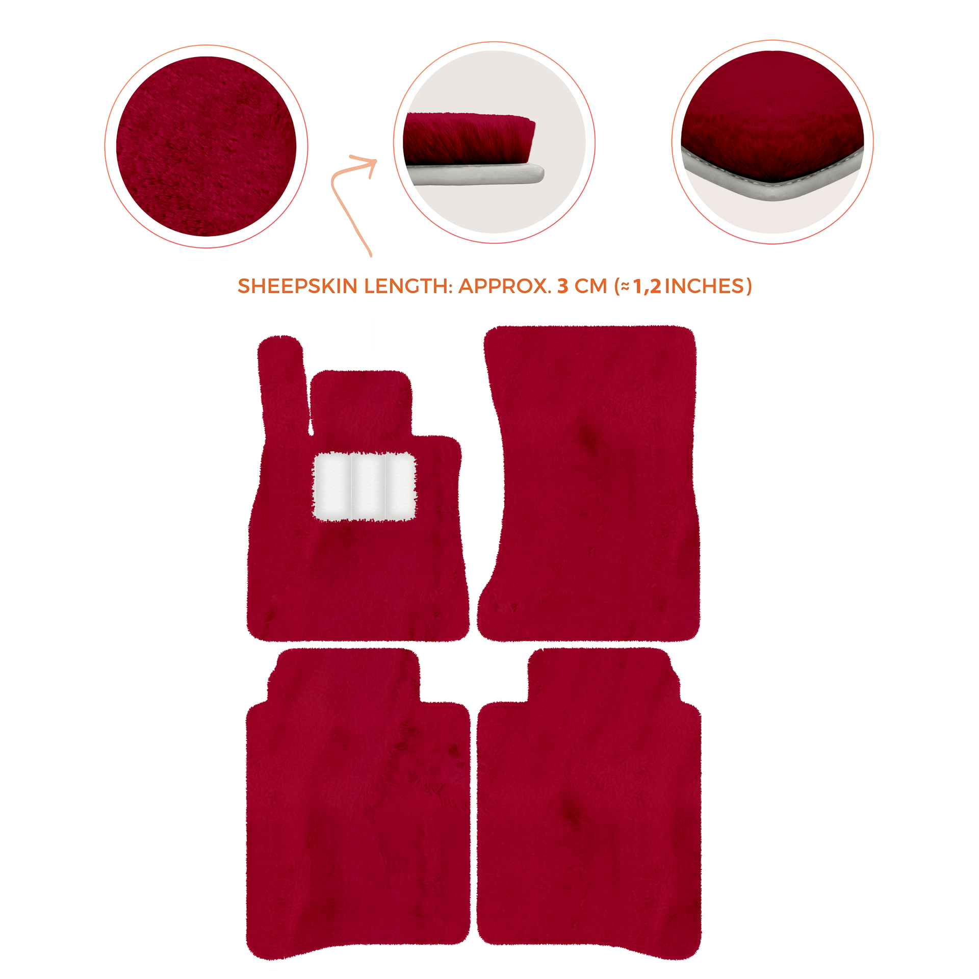 Luxury Sheepskin Floor Mats for Mercedes-Benz S-Class X222 | 2015-2021