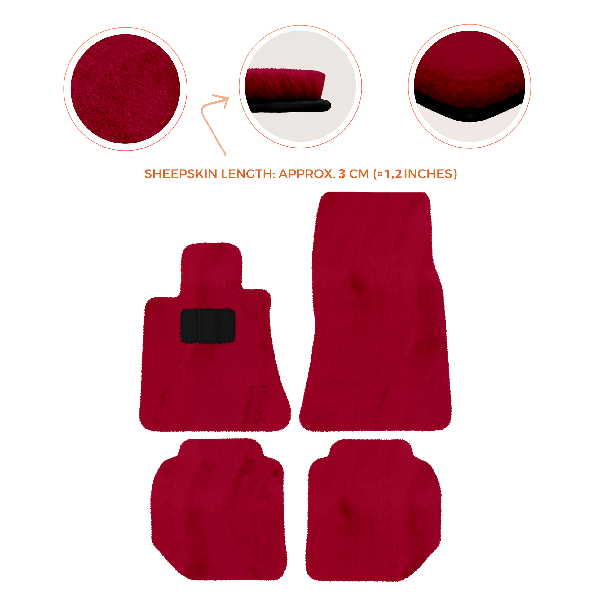 Premium Sheepskin Floor Mats for Bentley Continental GTC (2011-2018)