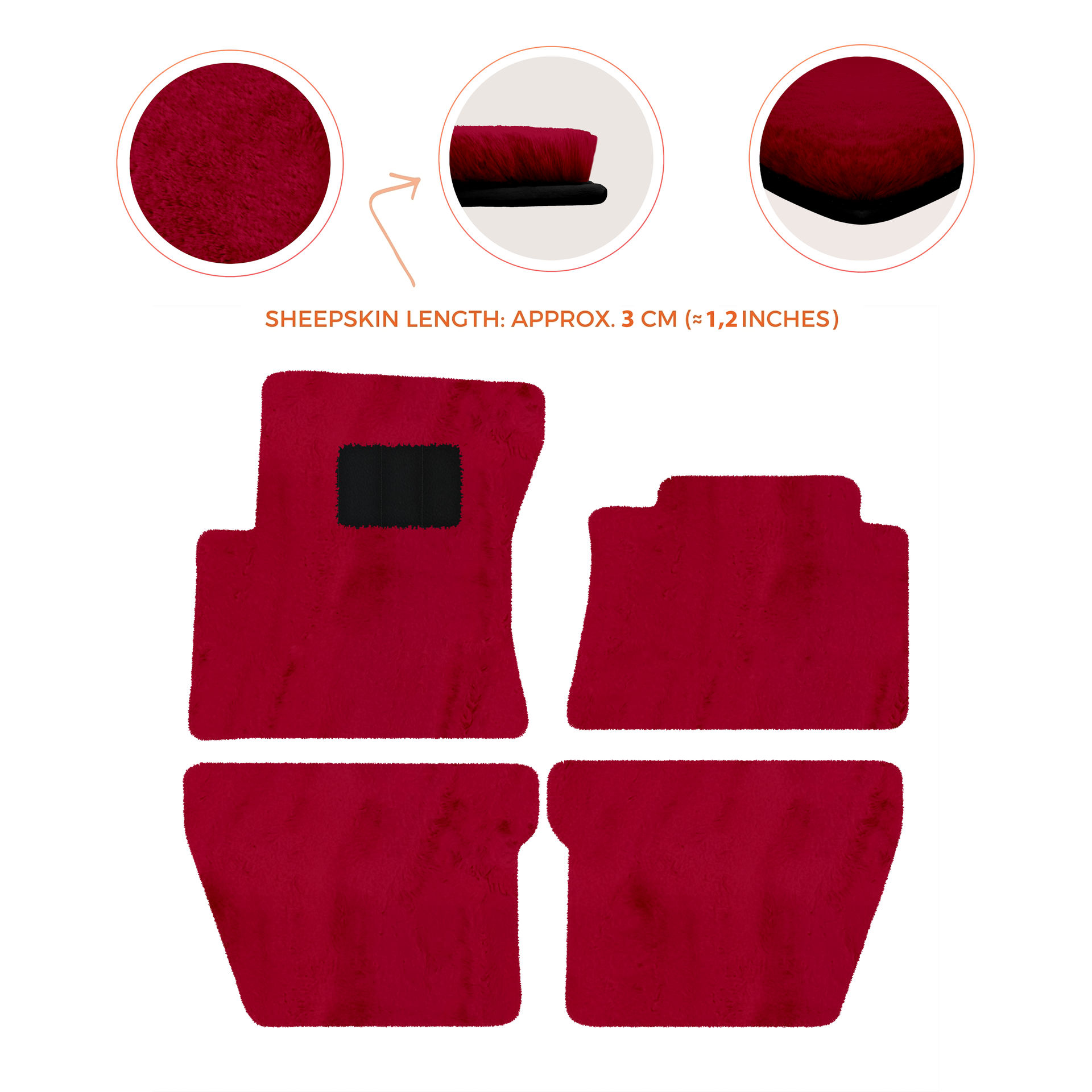 Premium Sheepskin Floor Mats for Bentley Flying Spur (2019-2023)