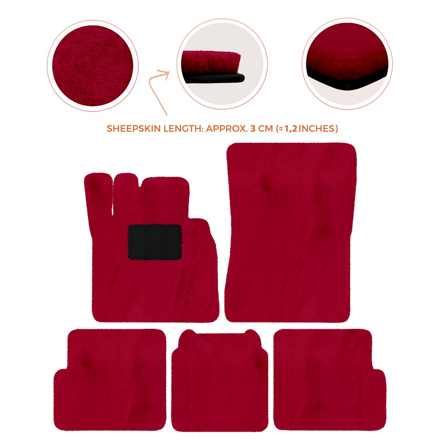 Premium Sheepskin Floor Mats for Ferrari 296 GTS (2022-2025)