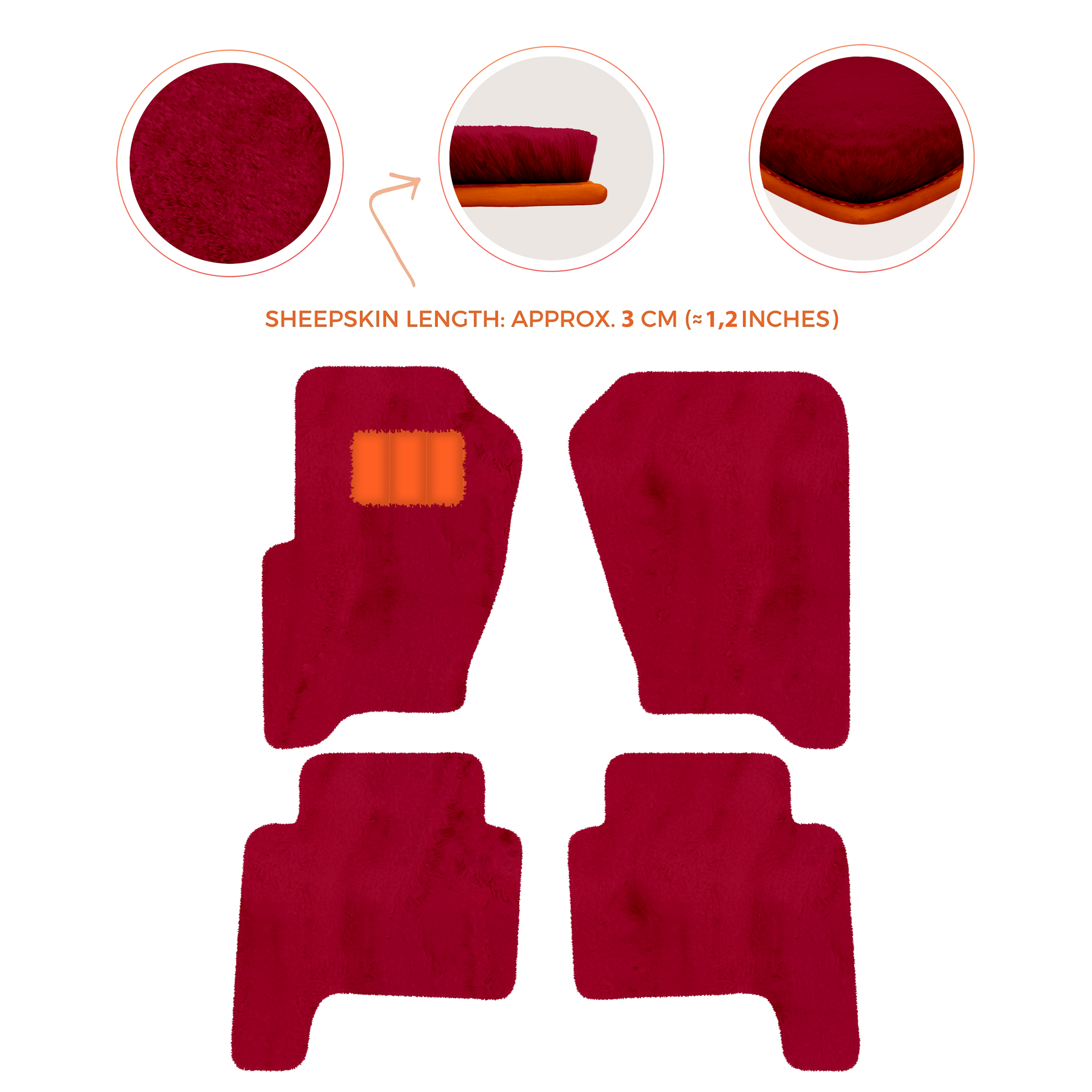 Luxury Sheepskin Floor Mats for Land Rover Discovery (2017-2026)