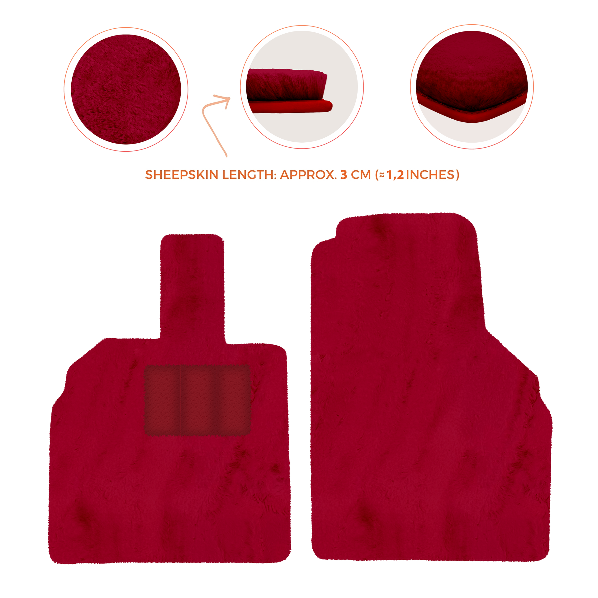 Premium Sheepskin Floor Mats for Lamborghini Aventador (2012-2022)