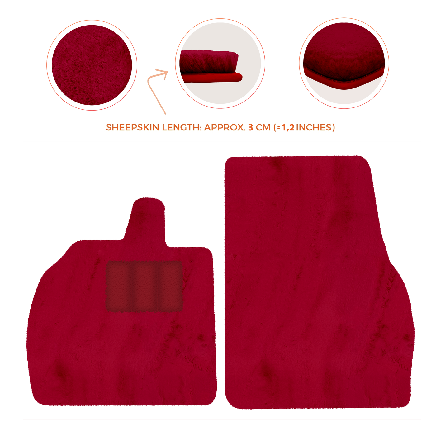 Luxury Sheepskin Floor Mats for Lamborghini Revuelto 2024-2025