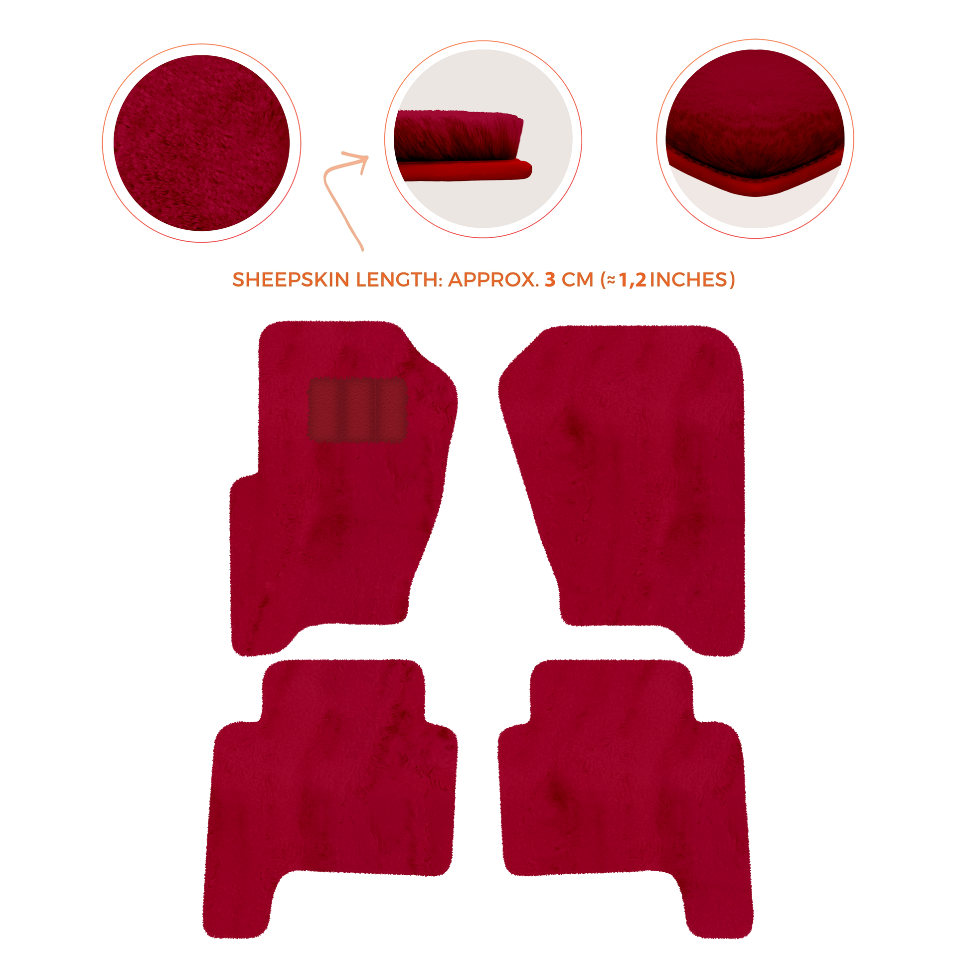 Luxury Sheepskin Floor Mats for Land Rover Discovery (2017-2026)