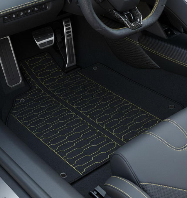 Customizable Leather Floor Mats with Hex Pattern for Lamborghini Sian (2020-2022) - AutoWin