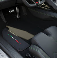Customizable Black Floor Mats for Lamborghini Sian (2020-2022) with Alcantara Leather