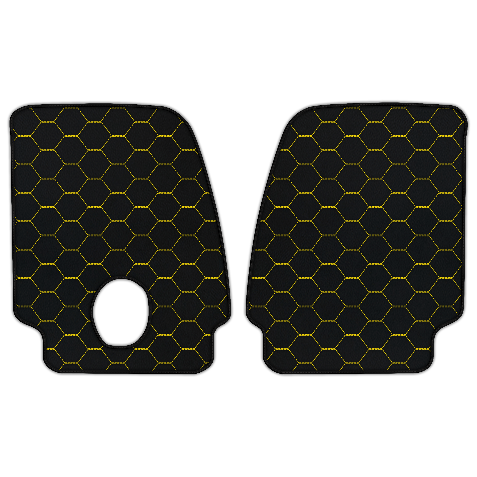 Custom Black Floor Mats for Ferrari Portofino (2018-2023) With Leather