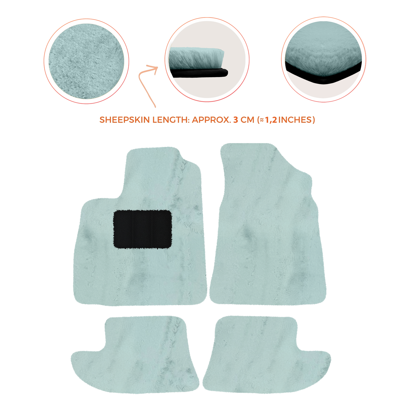 Premium Sheepskin Floor Mats for Bentley Continental GT (2003-2011)