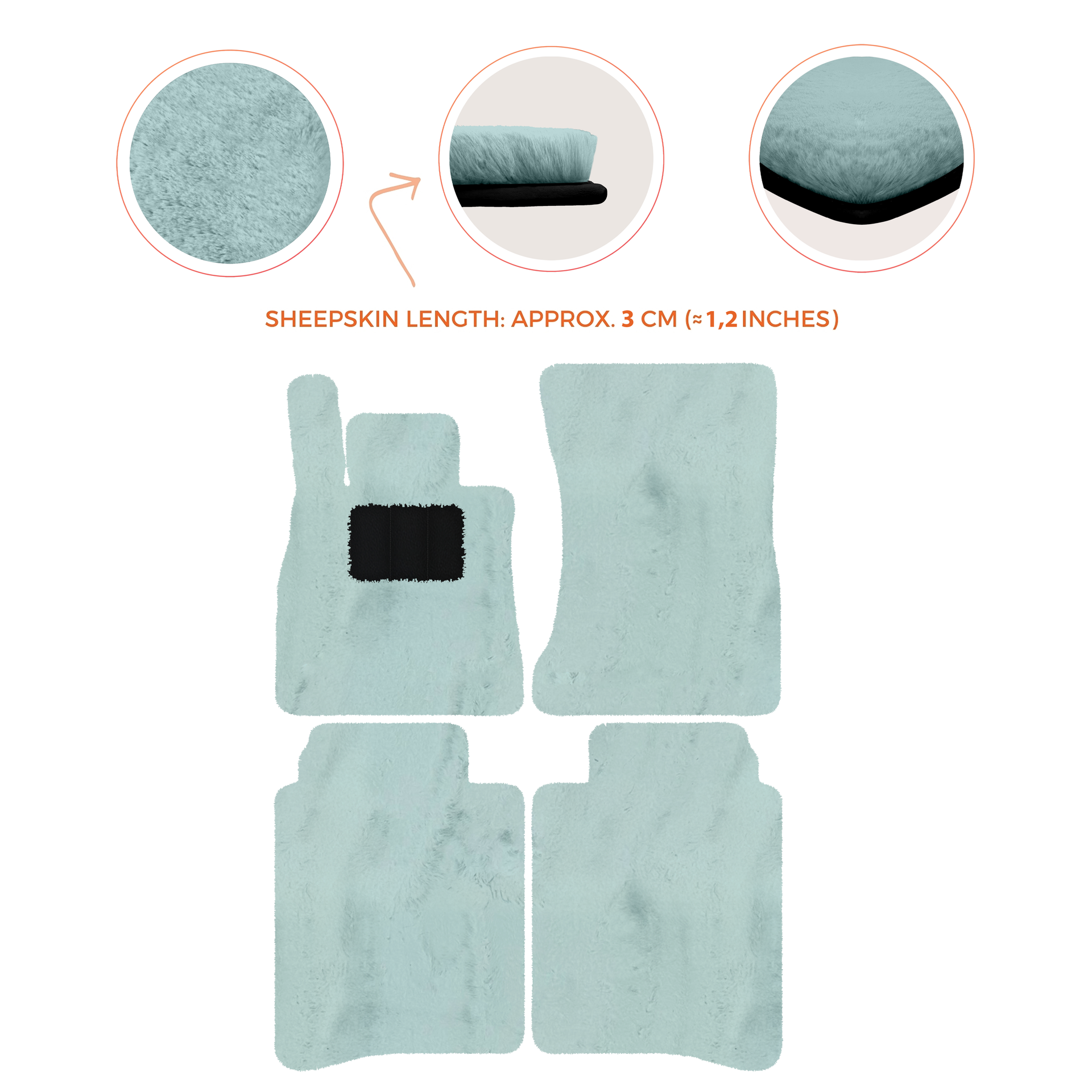 Luxury Sheepskin Floor Mats for Mercedes-Benz S-Class X222 | 2015-2021