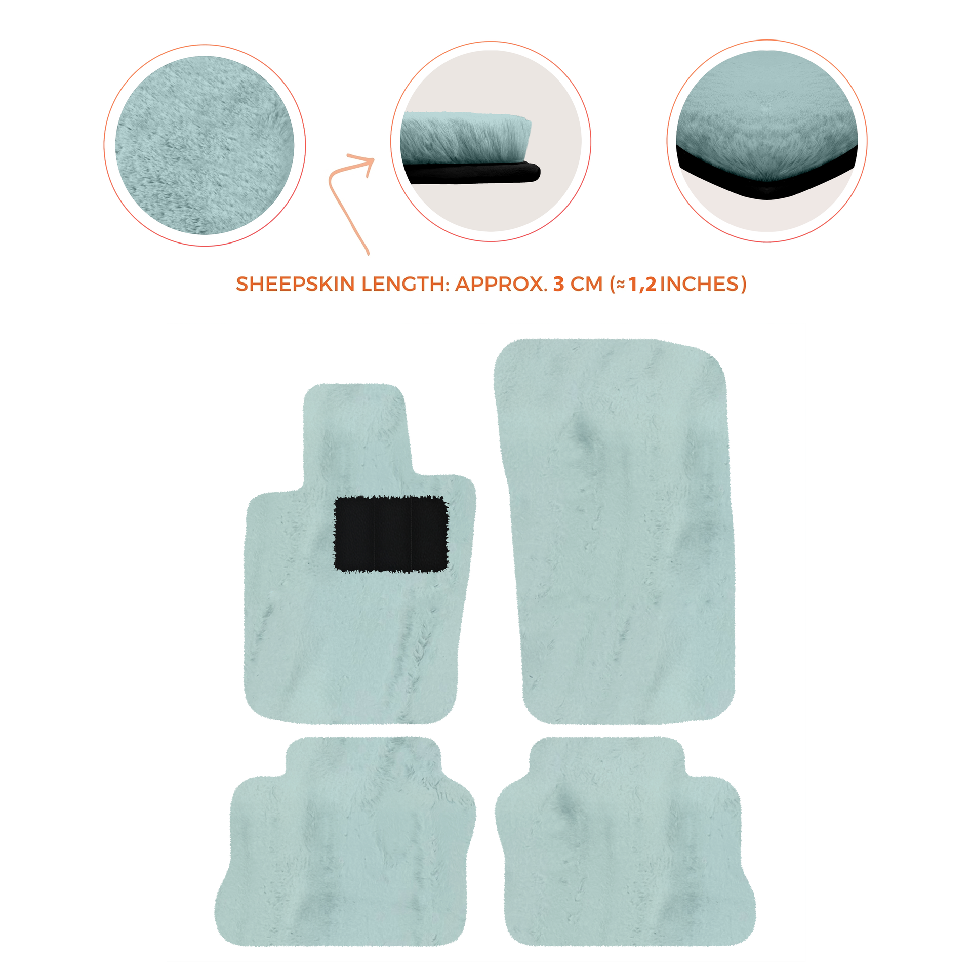 Luxurious Sheepskin Floor Mats for Porsche Panamera (2009-2016)