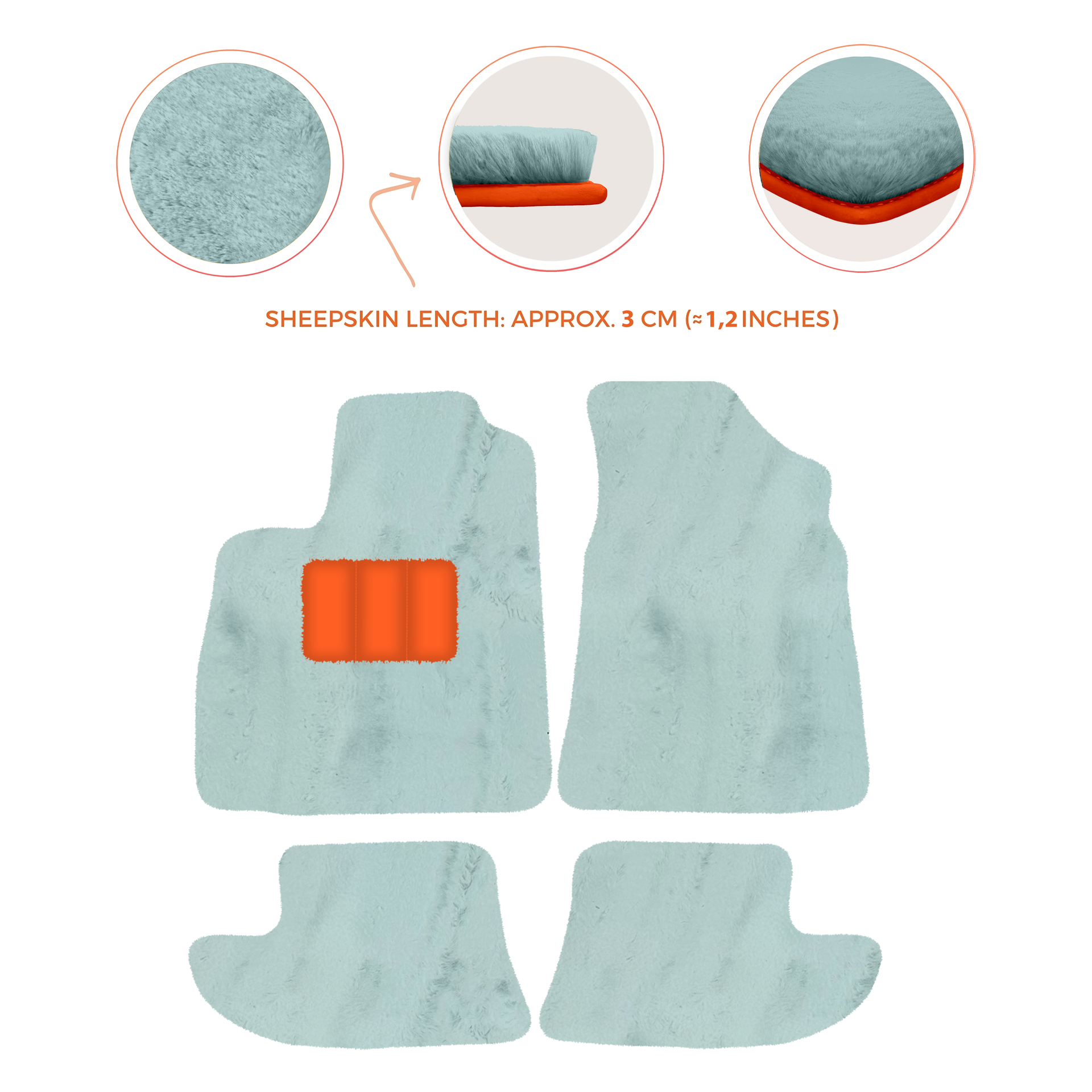 Premium Sheepskin Floor Mats for Bentley Continental GT (2003-2011)