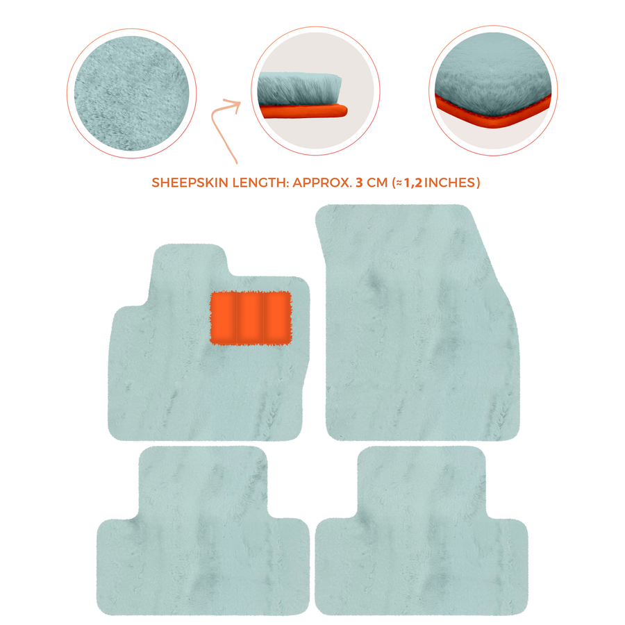 Premium Sheepskin Floor Mats for Range Rover Vehicles (2012-2022)