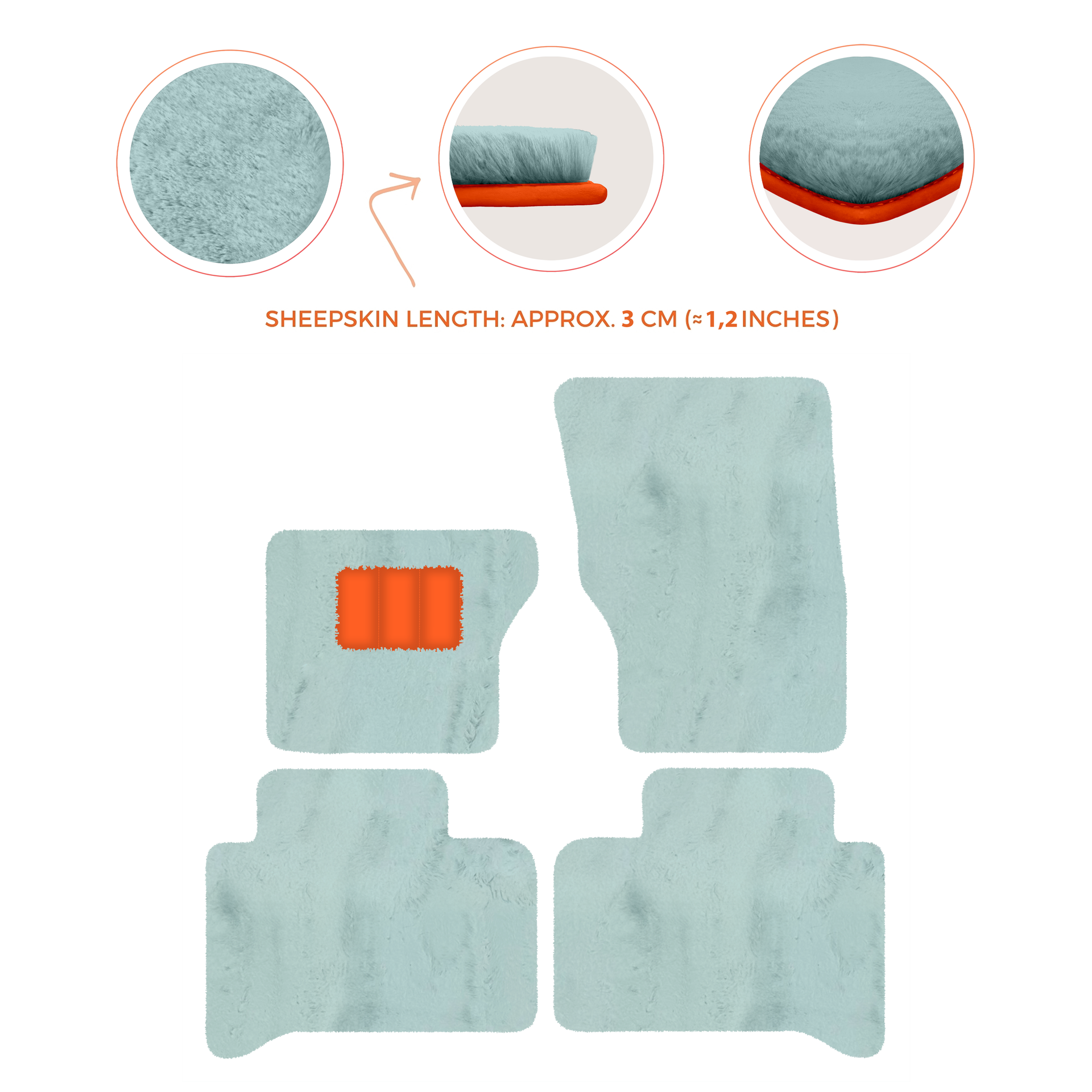 Luxury Sheepskin Floor Mats for Range Rover Velar (2017-2024)