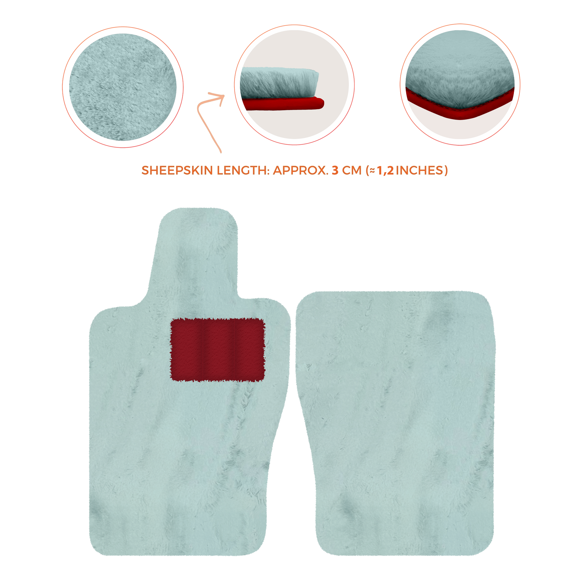 Premium Sheepskin Floor Mats for Aston Martin V8 Vantage (2019-2025)