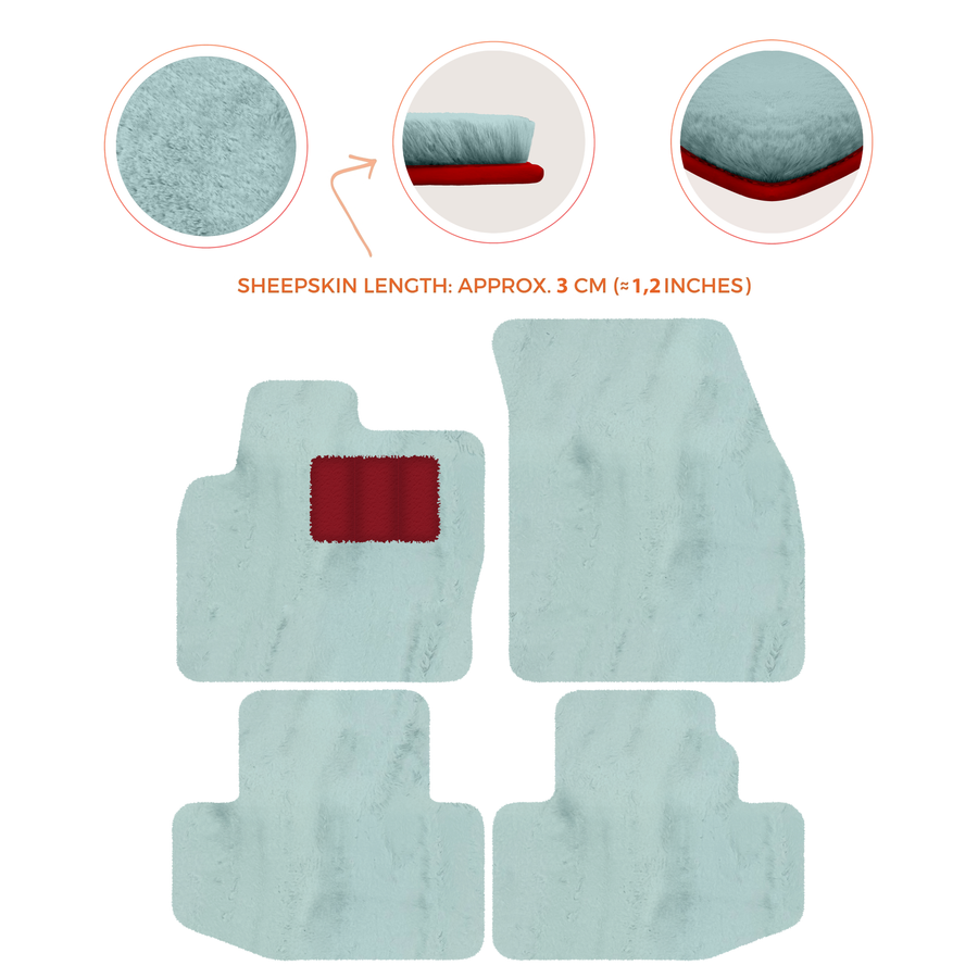 Luxury Sheepskin Floor Mats for Range Rover Sport L460 (2022-2024)