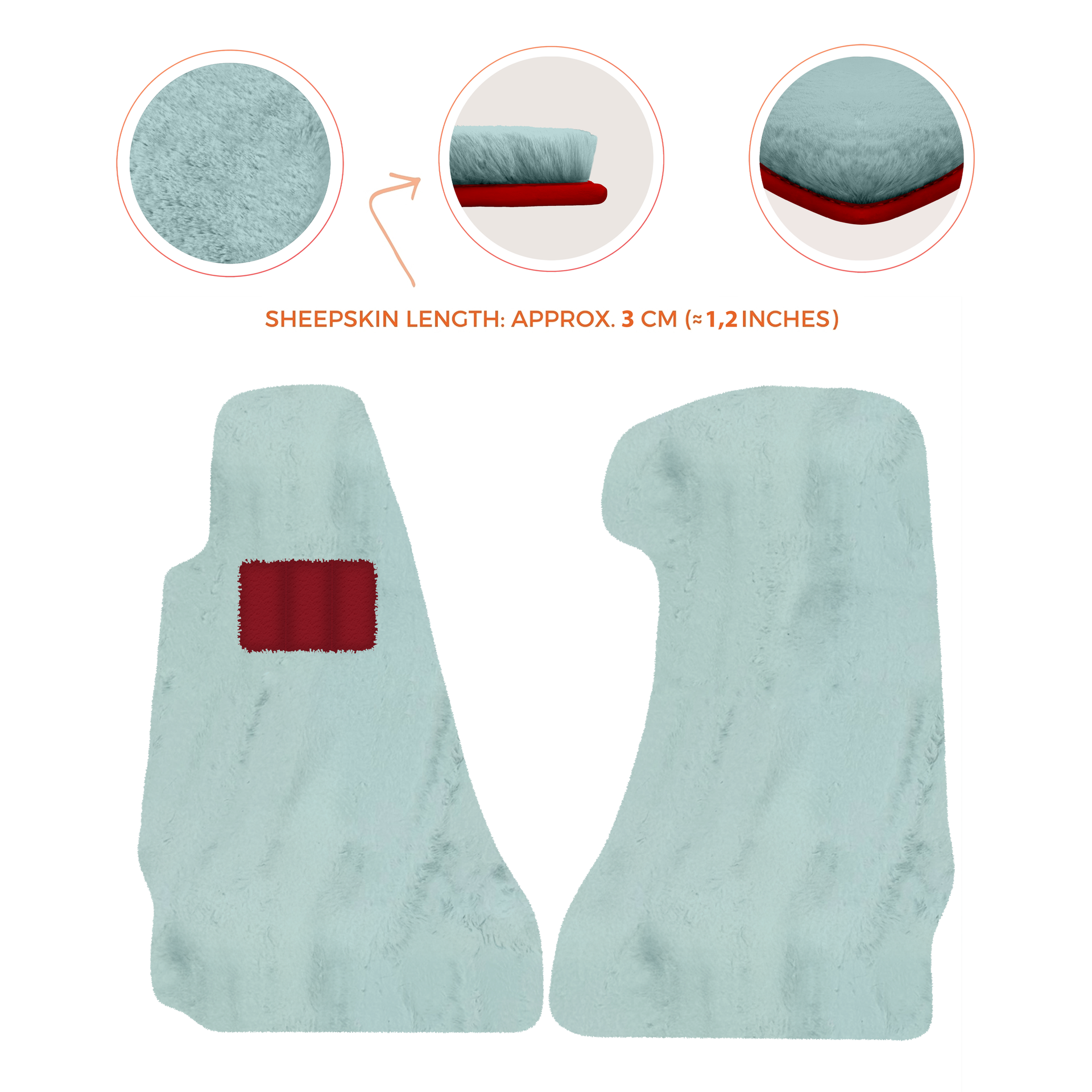 Premium Sheepskin Floor Mats for Aston Martin V8 Vantage (2006-2017)