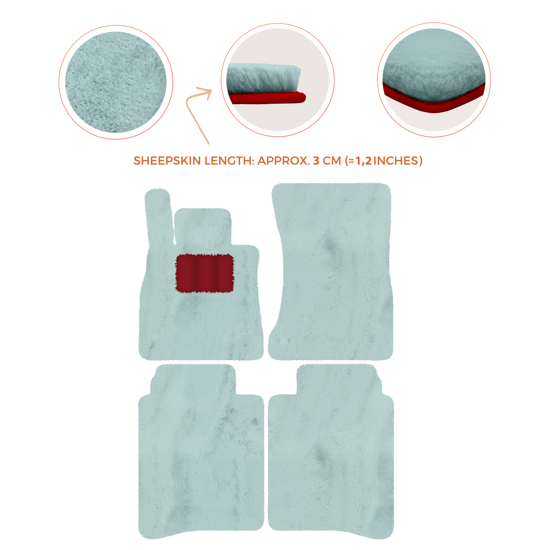 Luxury Sheepskin Floor Mats for Mercedes-Benz S-Class X222 | 2015-2021