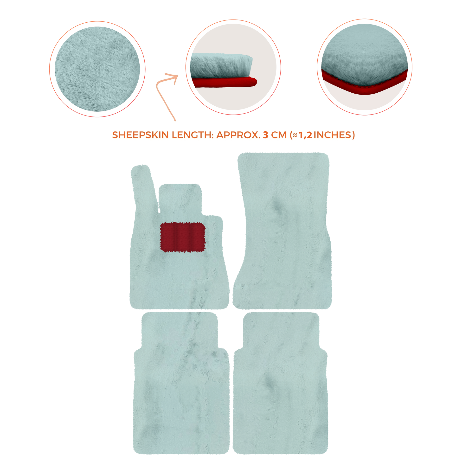 Luxury Sheepskin Floor Mats for Mercedes-Benz G-Class W463 (2018-2023)