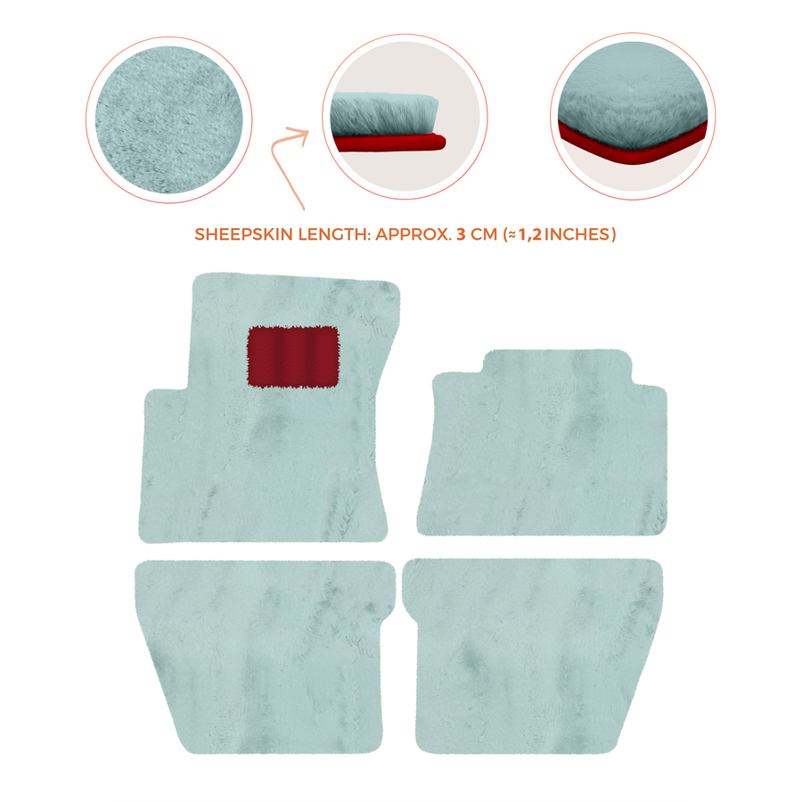 Premium Sheepskin Floor Mats for Bentley Flying Spur (2019-2023)