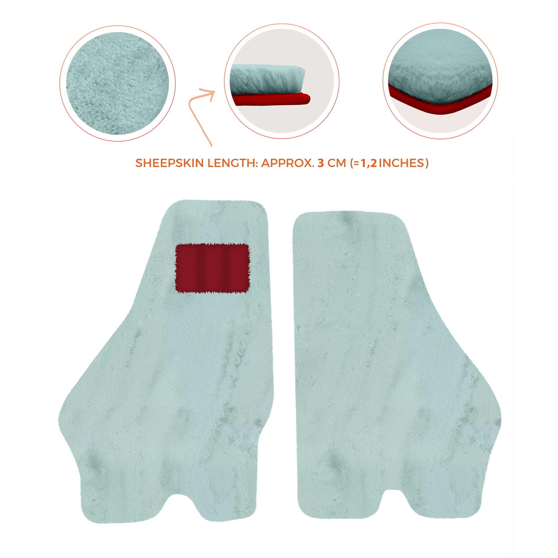 Luxury Sheepskin Floor Mats for Lamborghini Urus (2018-2026)