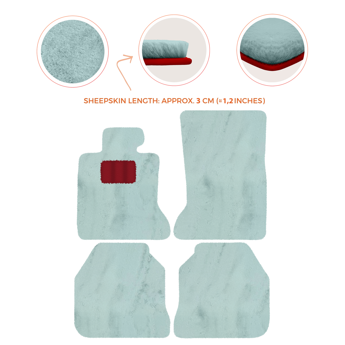 Luxury Sheepskin Floor Mats for Rolls-Royce Ghost RR2 (2010-2014)