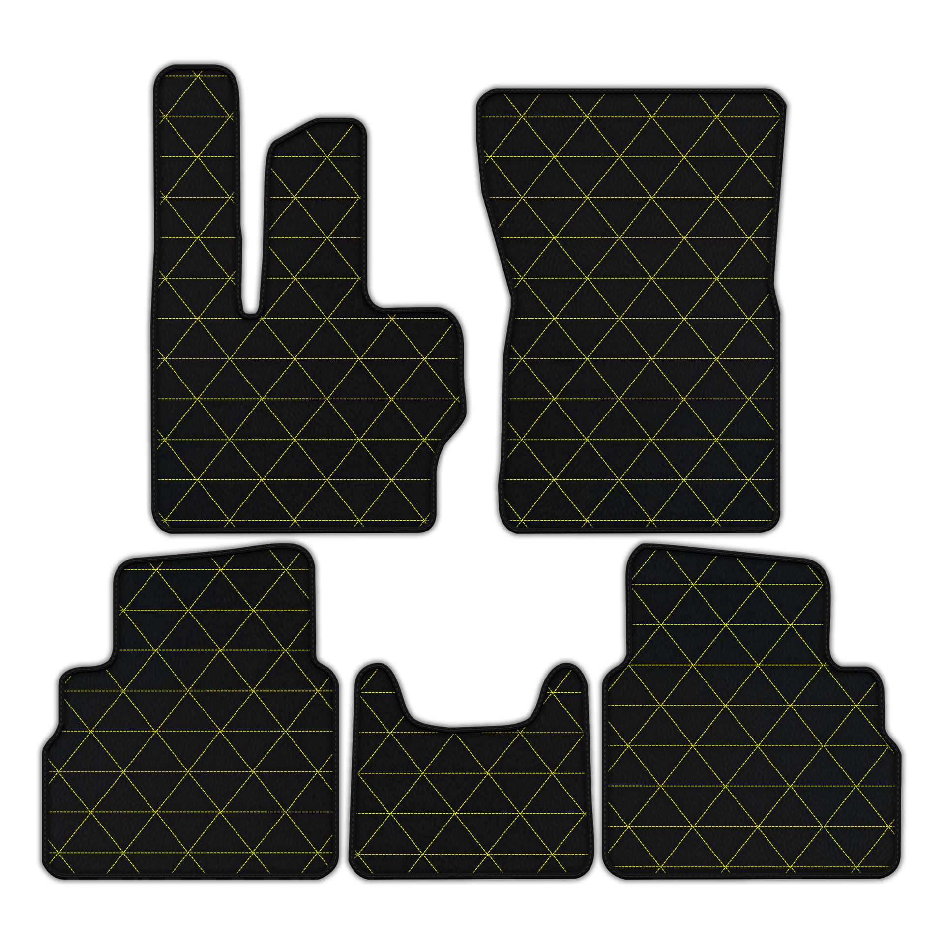 Customizable Leather Floor Mats with Triangle Pattern for Mercedes Benz G-Class W463 (2018-2023)