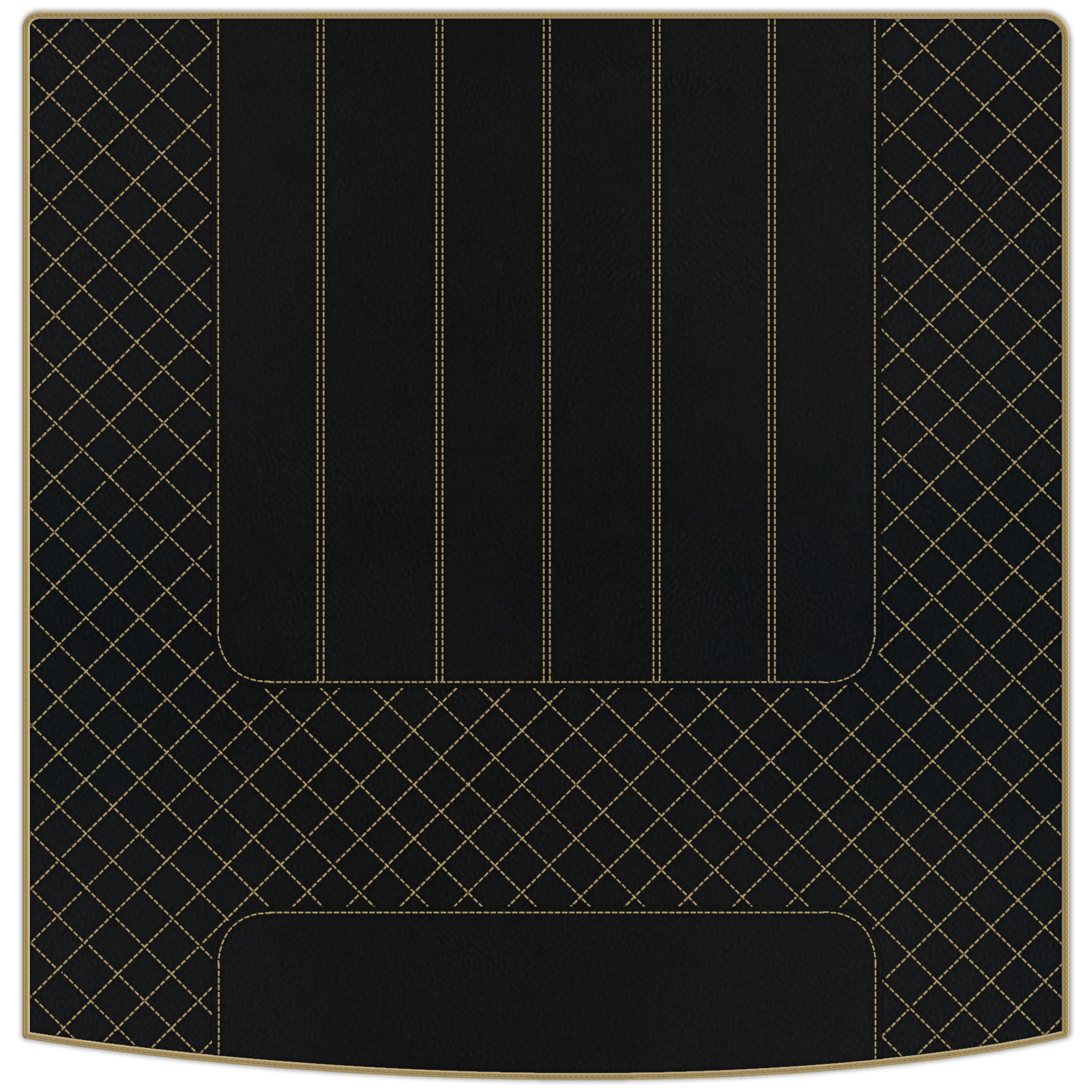 Customizable Leather Floor Mats with Double Diamond Pattern for Bentley Flying Spur (2019-2023) - AutoWin