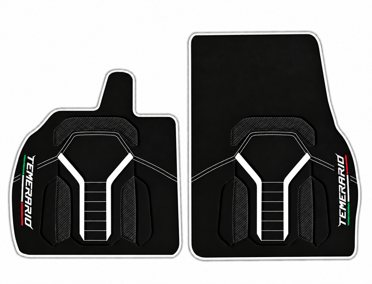 Black Leather Floor Mats for Lamborghini Temerario (2025-2027)