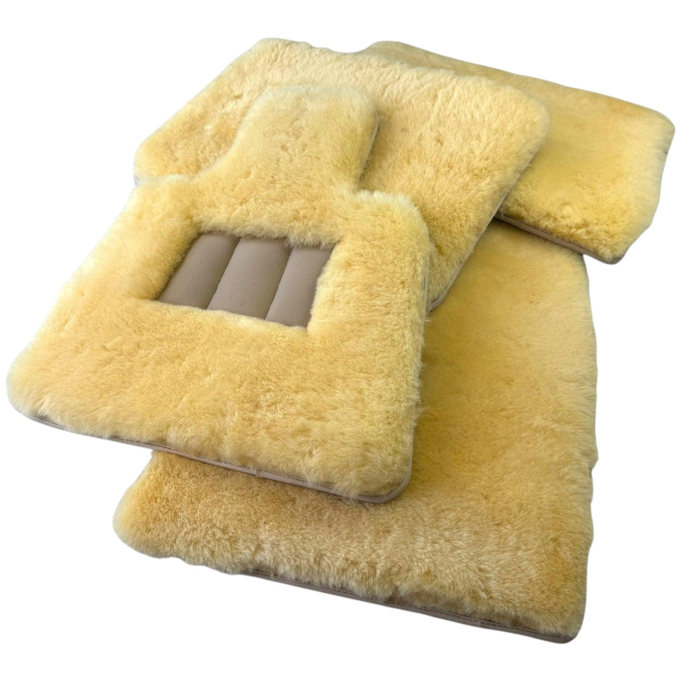 Various Colors of Sheepskin Floor Mats Tailored for the Aston Martin DBS Superleggera (2018-2023) Coupe - AutoWin
