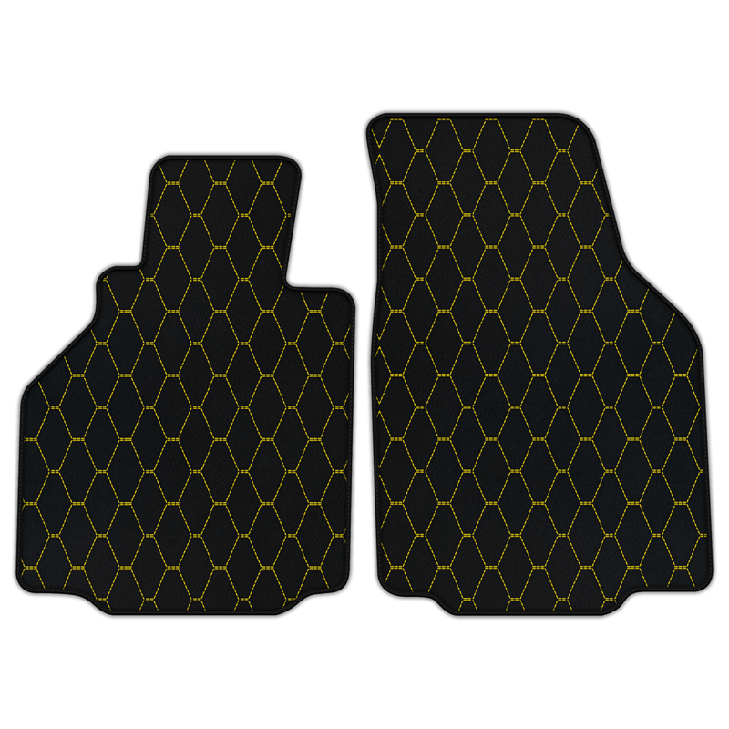 Customizable Leather Floor Mats with Vertical Hex Pattern for Porsche 911 GT3 RS (996) 2003–2004
