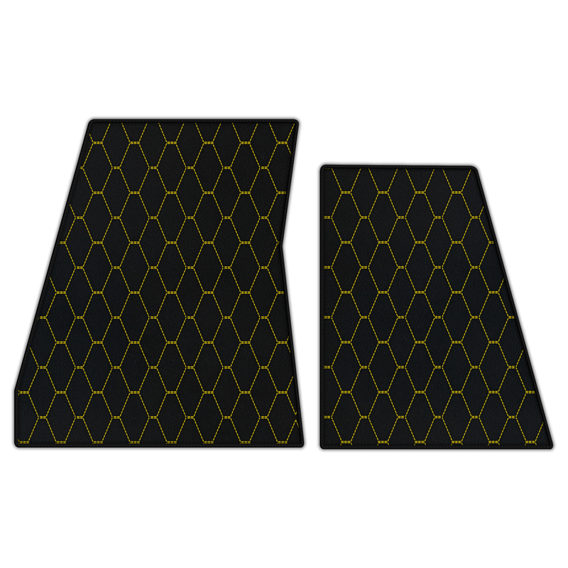 Customizable Leather Floor Mats with Vertical Hex Pattern for Ferrari F80 (2025–2026)