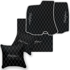 Custom Black Leather Floor Mats for Ferrari 812 Superfast (2018-2023)