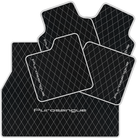 Premium Black Leather Floor Mats for Rolls Royce Shadow (1965-1977)