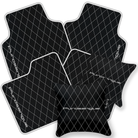 Premium Black Leather Floor Mats for Rolls Royce Shadow (1965-1977)