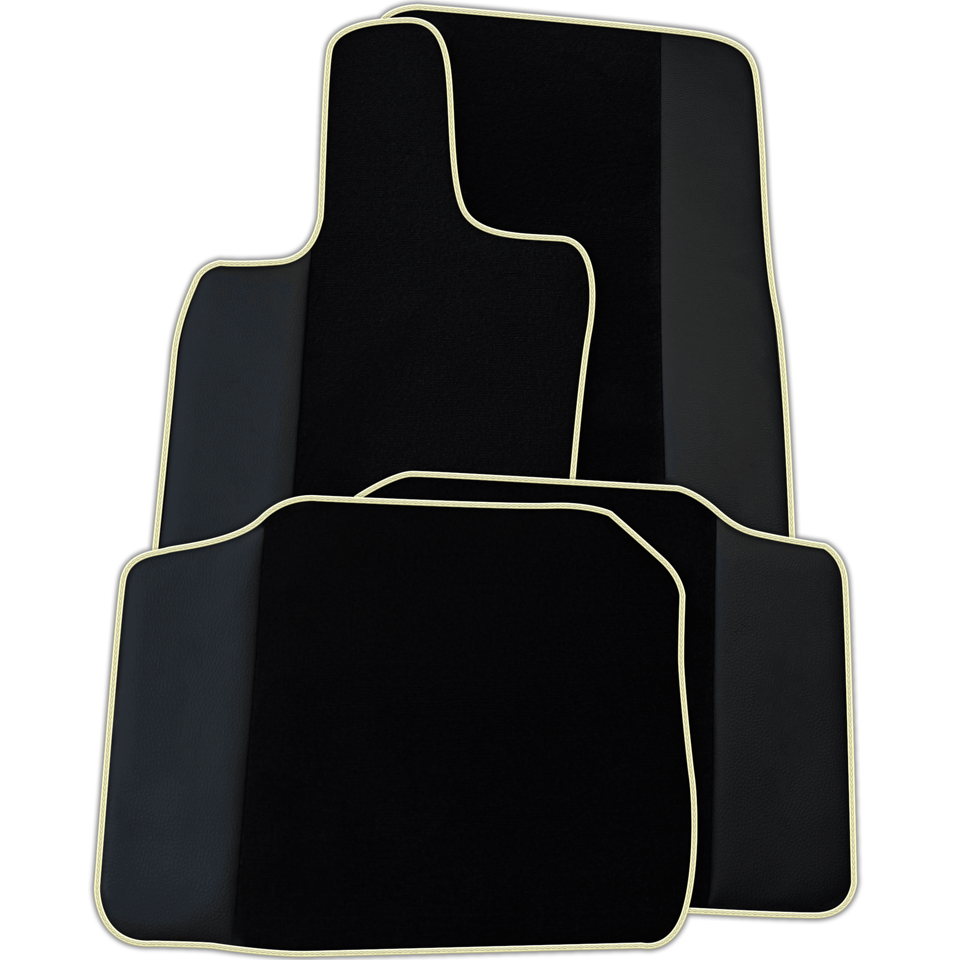 Custom Black Floor Mats for Porsche Panamera (2017-2023) With Leather