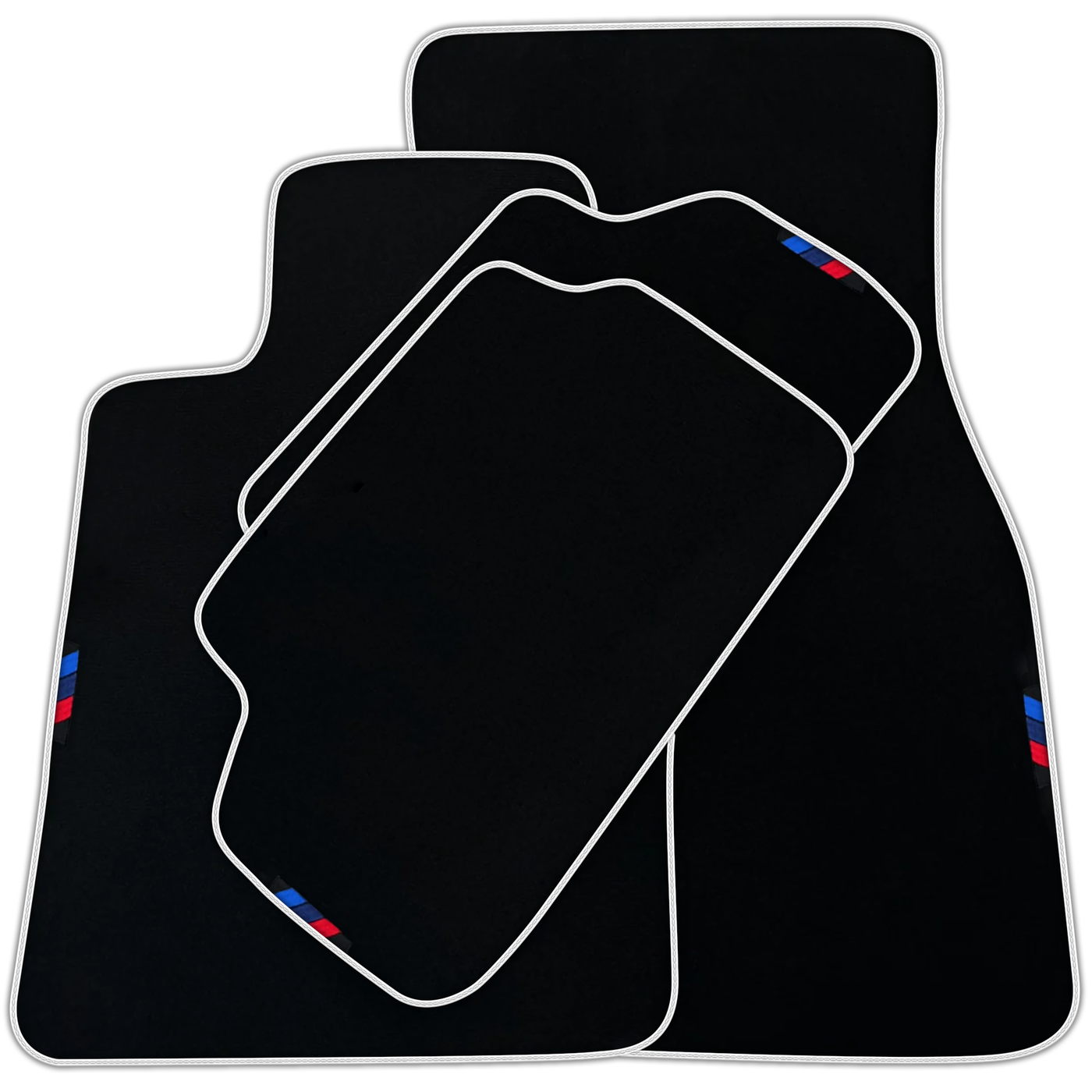 Black Floor Mats For BMW G60 (2023-2026) Sedan with German Flag | Various Trim Colors