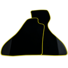 Custom Black Floor Mats for Ferrari Mondial Convertible (1983-1993) with Leather