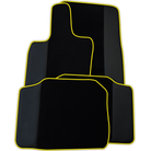 Custom Black Floor Mats for Porsche Panamera (2009-2016) with Leather