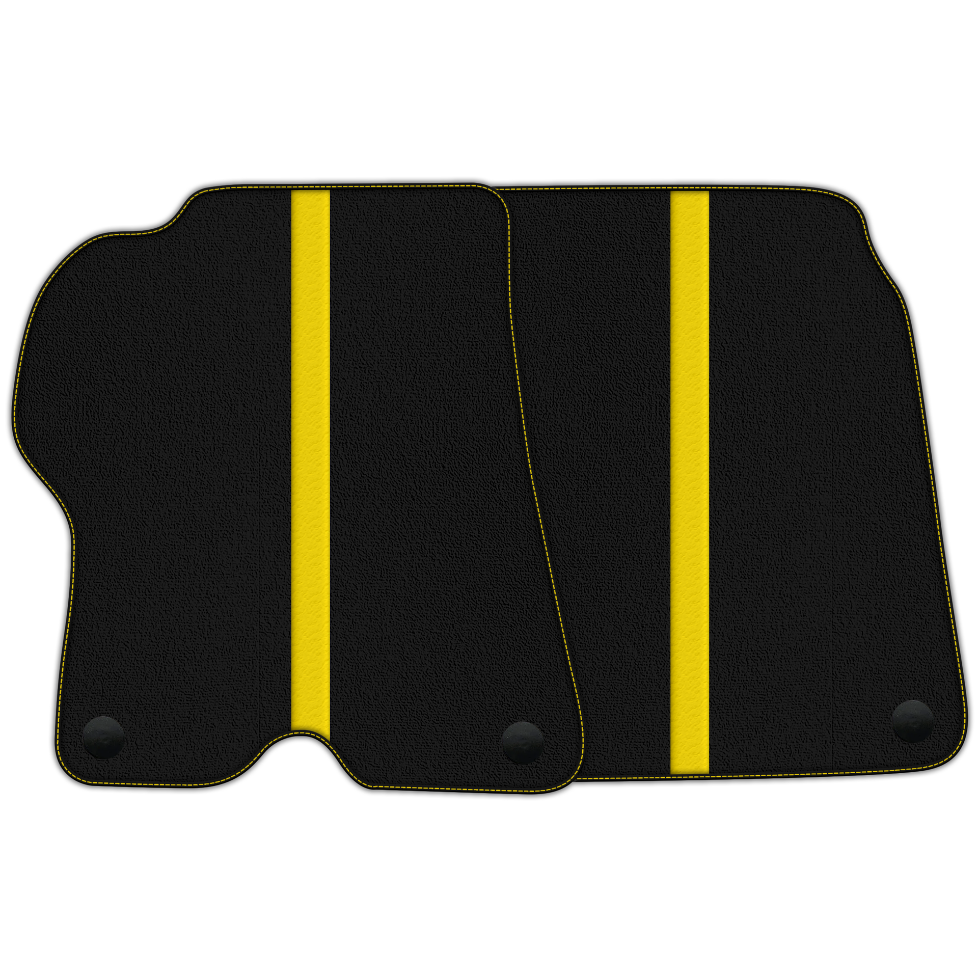 Custom Black Leather Line Floor Mats for Ferrari California 2008-2014