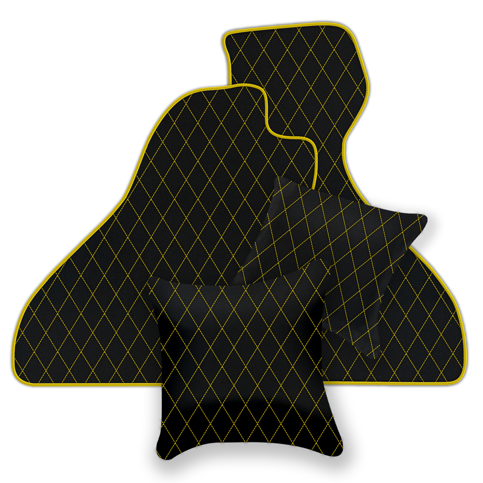 Premium Black Leather Floor Mats for Ferrari Mondial (1980-1993)
