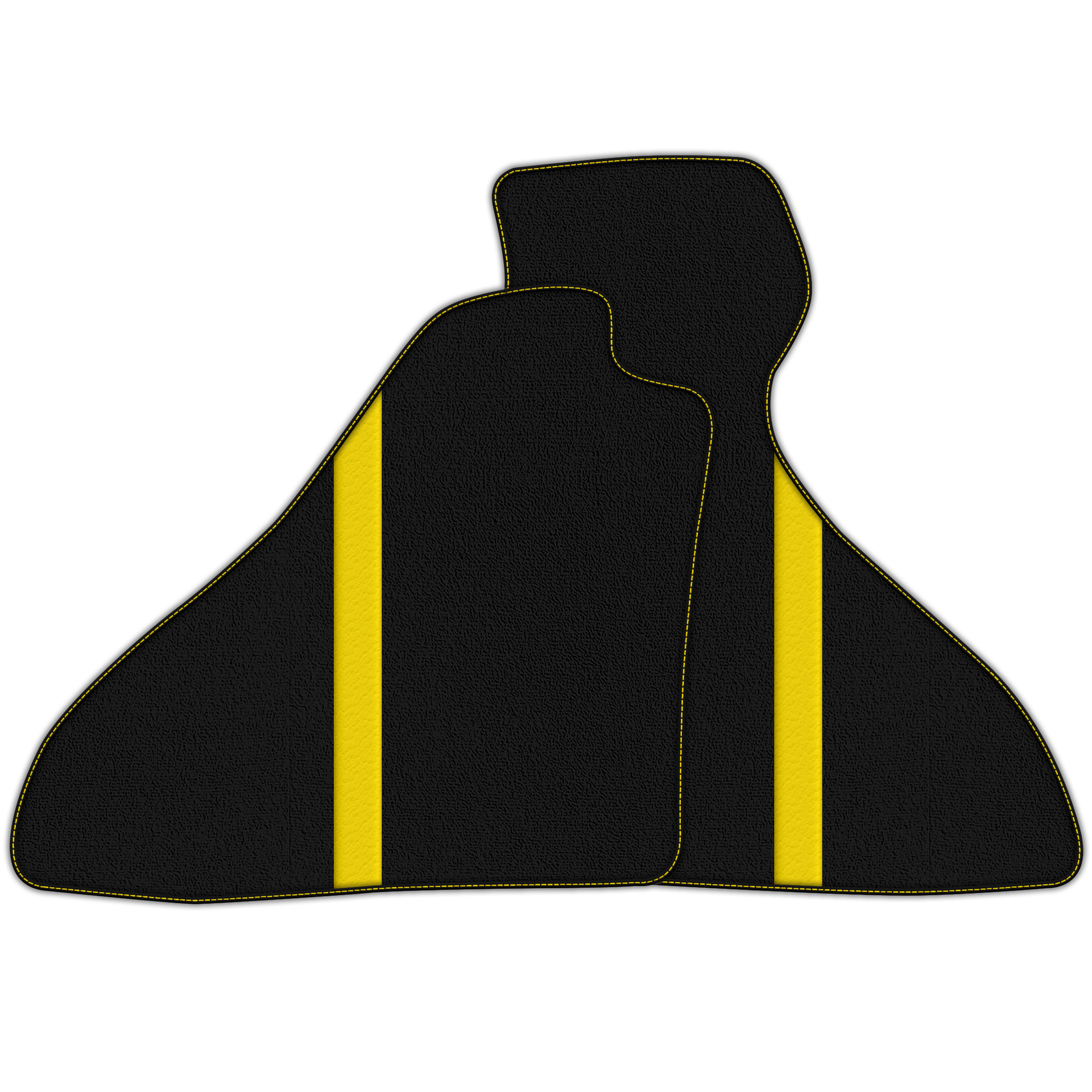 Black Leather-Trimmed Floor Mats for Ferrari Dino GT4 (1973-1979)