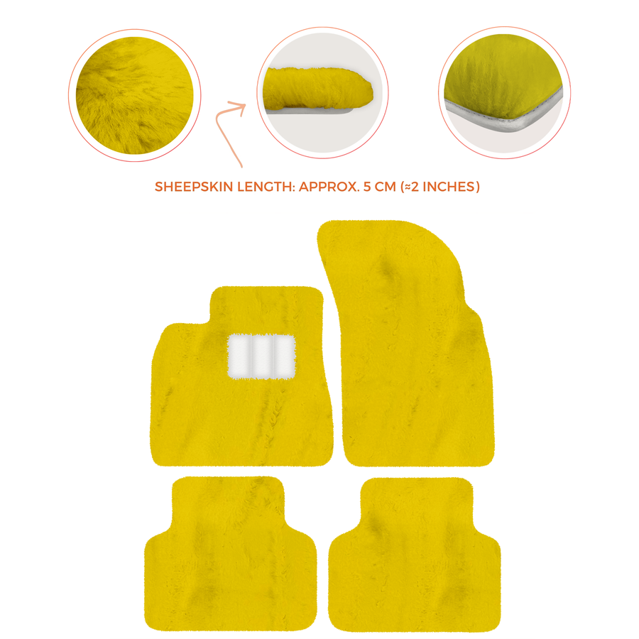 Premium Luxury Sheepskin Floor Mats for Bentley Bentayga 2015-2023