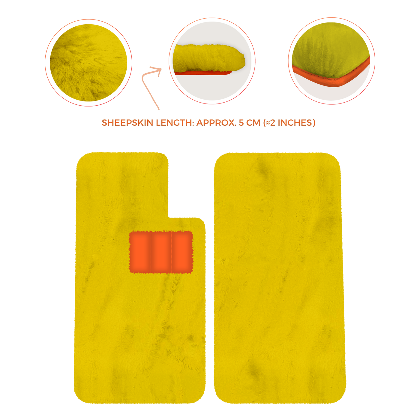 Premium Sheepskin Floor Mats for Aston Martin V8 Virage (1989-1995) Coupe