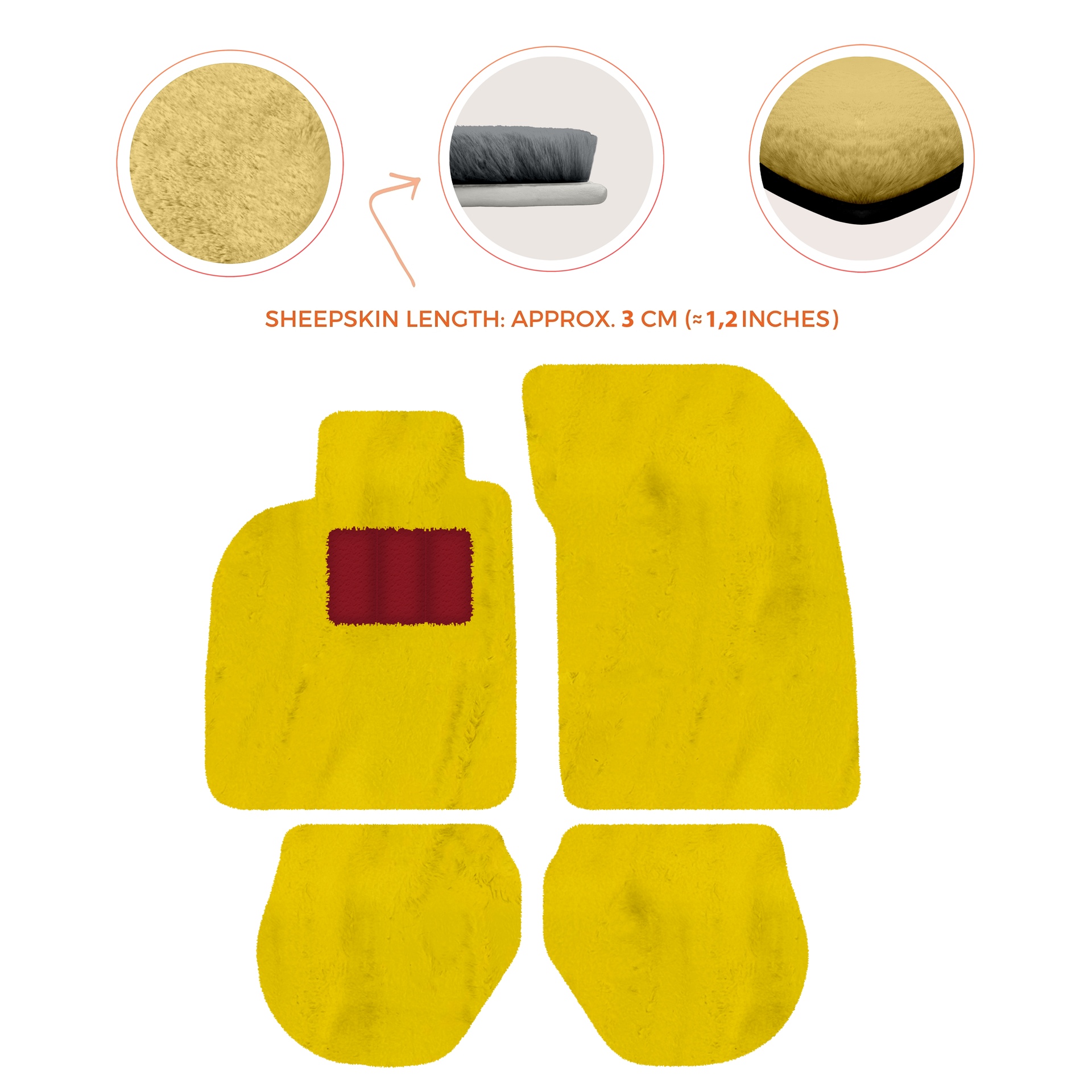 Customizable Leather Floor Mats with Triangle Pattern for Porsche 911 - 993 (1994-1998) - AutoWin