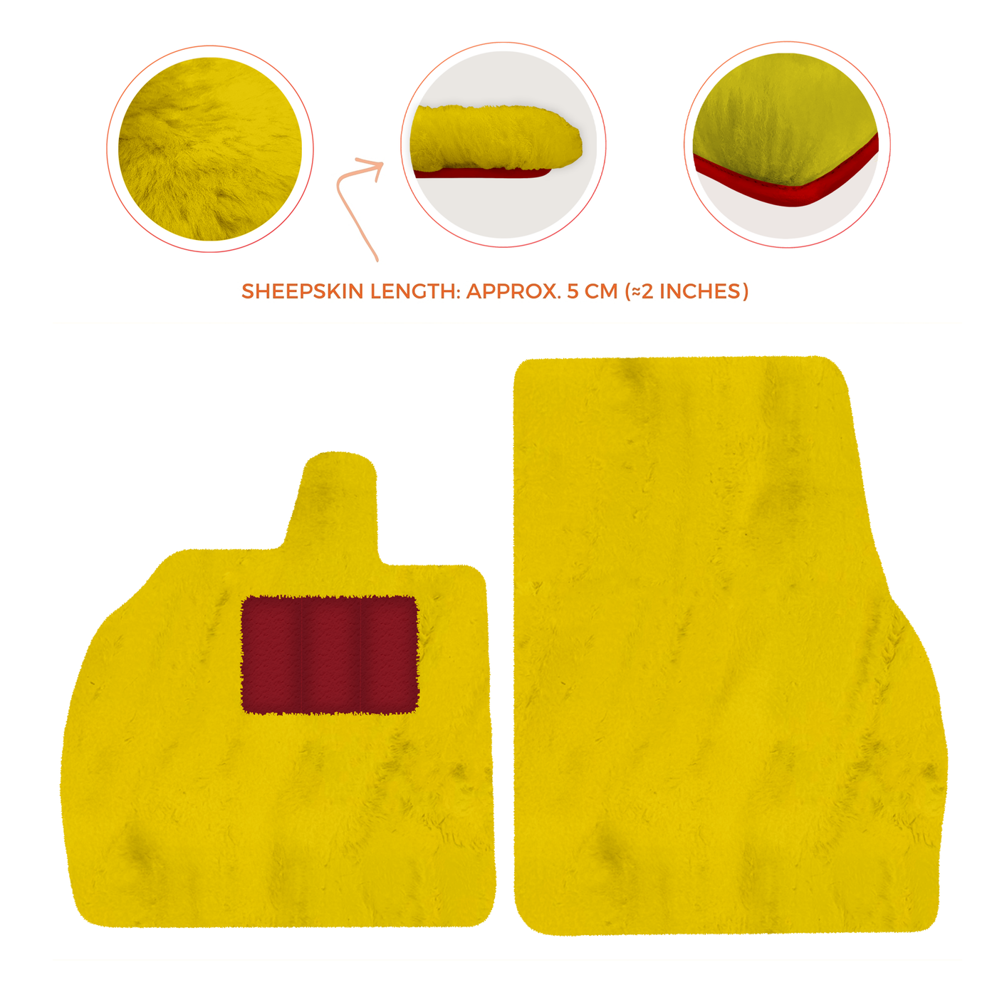 Luxury Sheepskin Floor Mats for Lamborghini Revuelto 2024-2025