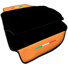 Black Floor Mats for Ferrari 458 Speciale (2012-2015) with Beige Nappa Leather | Italian Edition