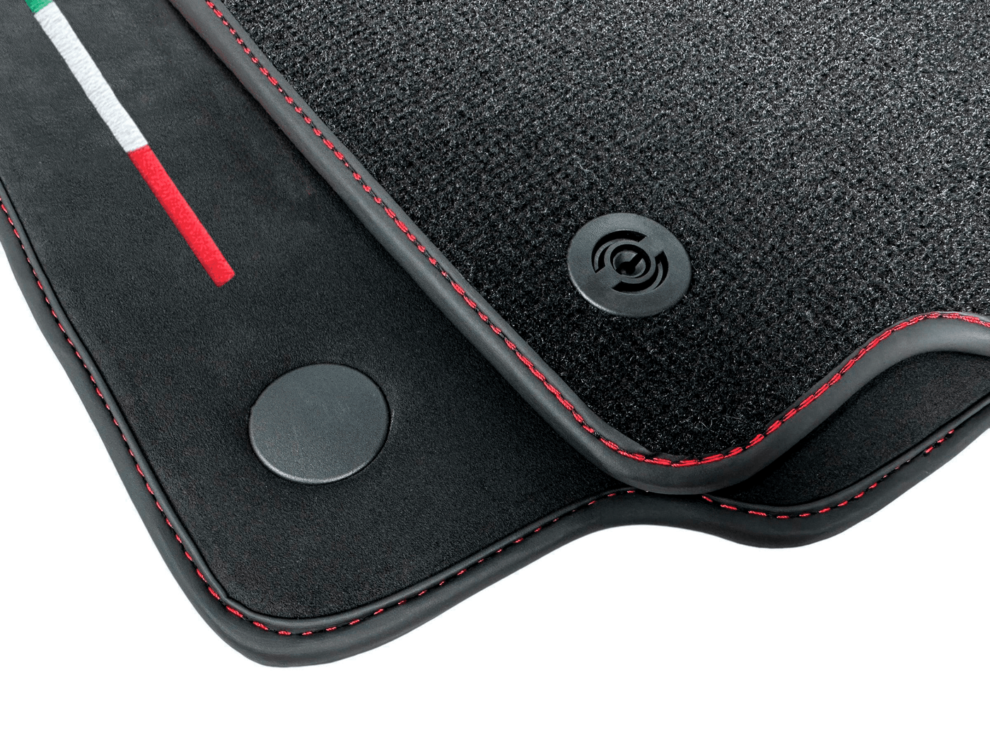 Alcantara Floor Mats for Ferrari 488 Spider 2016-2022 Red Sewing - AutoWin