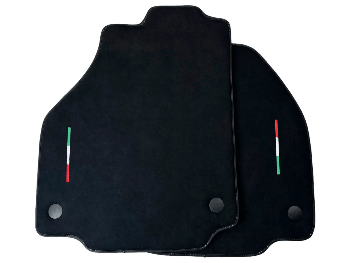 Alcantara Floor Mats for Ferrari 488 Spider 2016-2022 Yellow Sewing - AutoWin