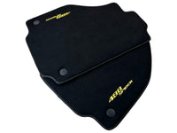 Alcantara Floor Mats for Ferrari 488 Spider 2016-2022 Yellow Sewing - AutoWin